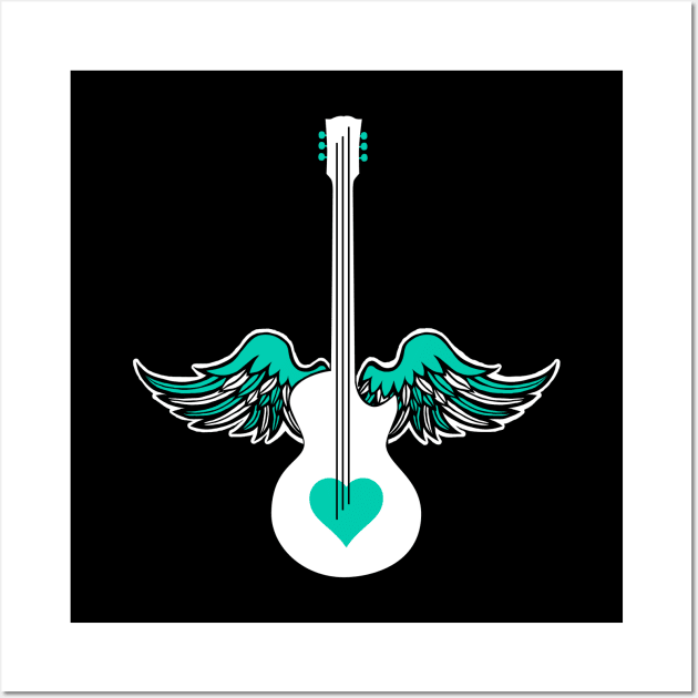 Flying Guitar Wall Art by WaywardMuse